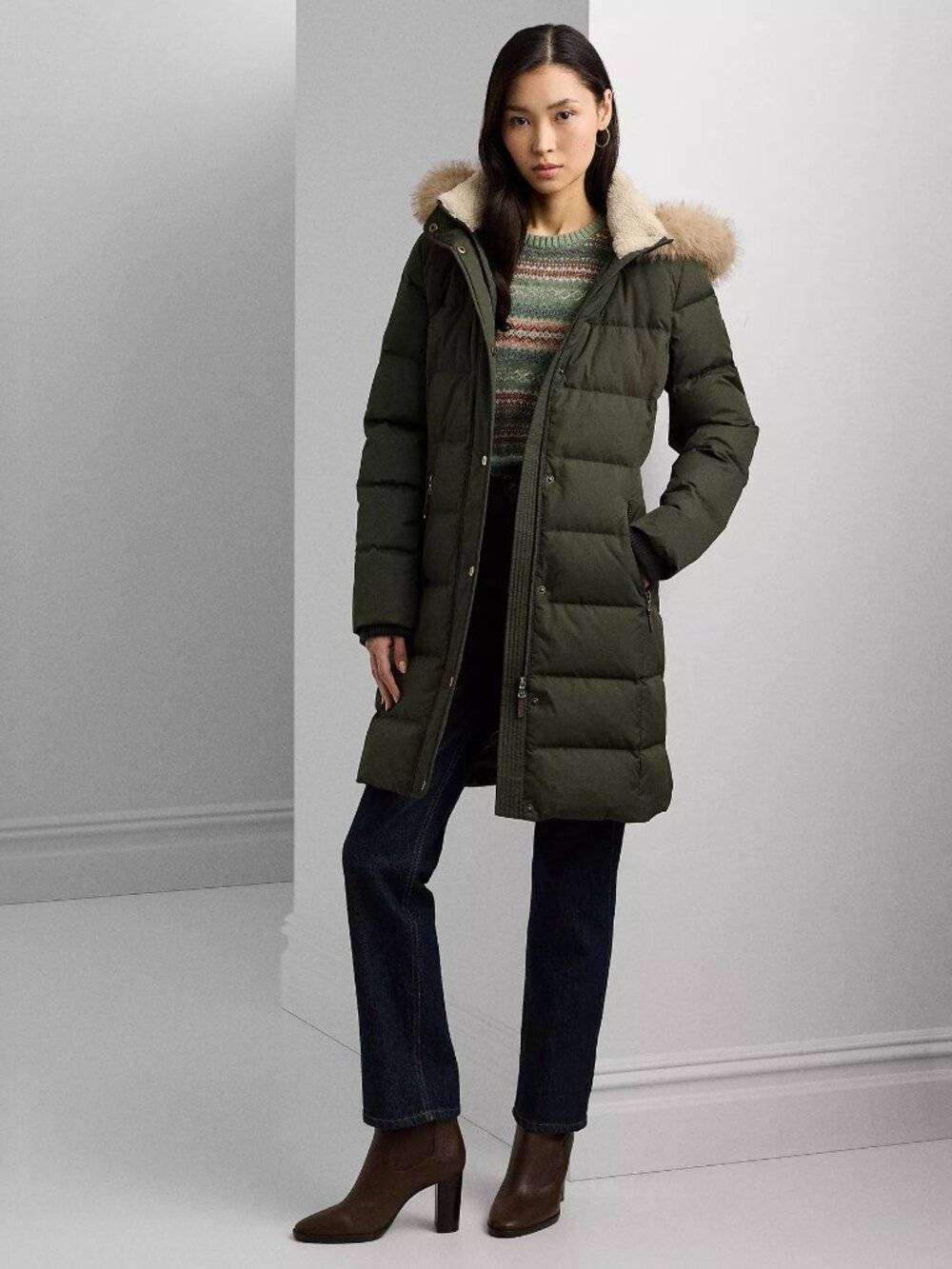 Lauren Ralph Lauren Litchfield Loden Puffer Coat PXL